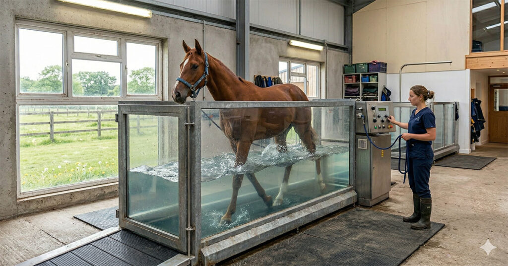 Vattenträning unghäst